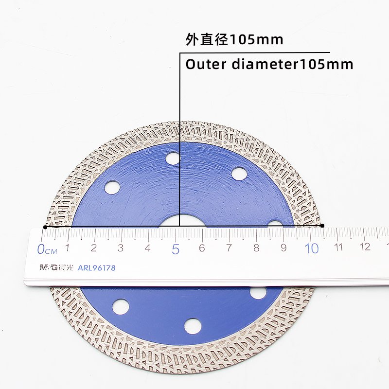 105mm Blue K-Wave Ceramic Tile Blade with Custom Colours - product view 4