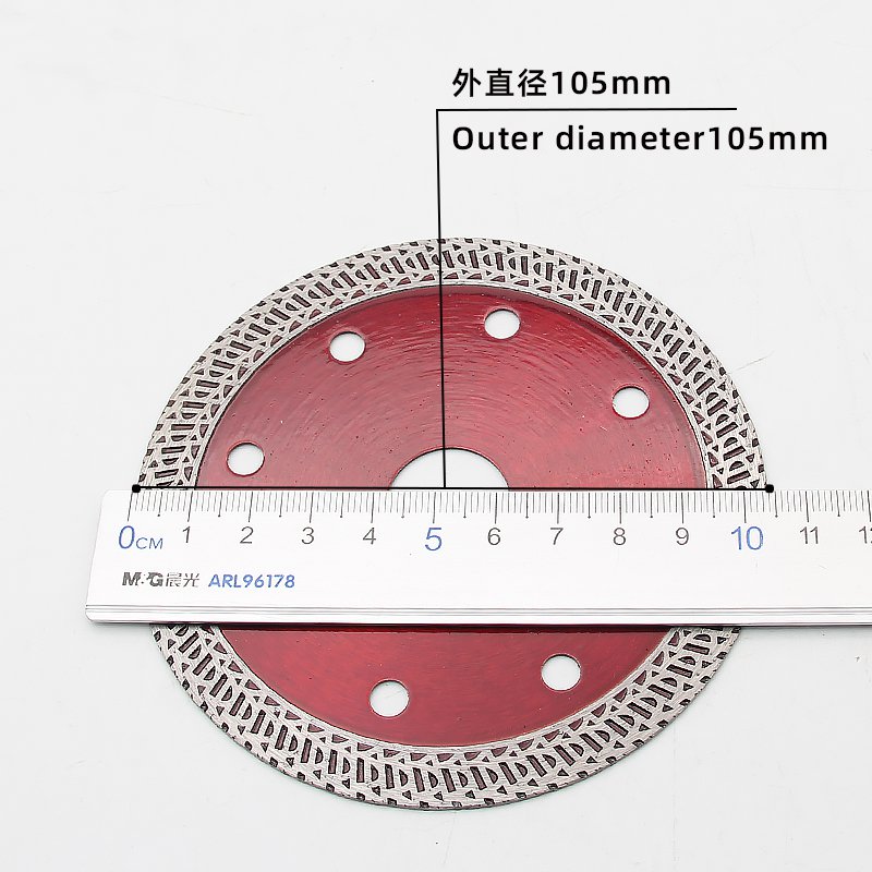 105mm K-Wave Ceramic Tile Blade with Transparent Red - product view 3