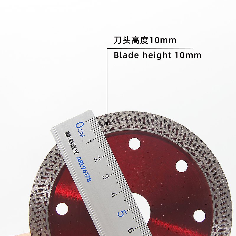 105mm K-Wave Ceramic Tile Blade with Transparent Red - product view 5