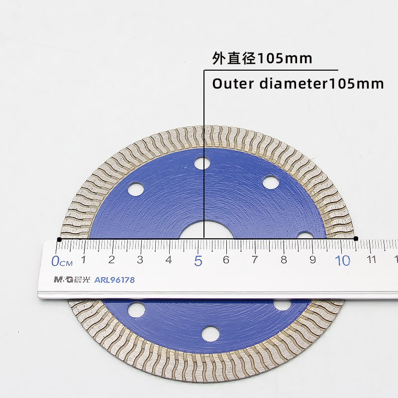 105mm Blue Wave Rim Ceramic Tile Blade - product view 3