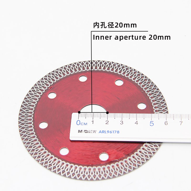 105mm Transparent Red Mesh Rim Ceramic Tile Blade - product view 5