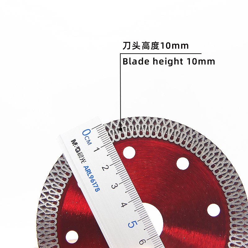 105mm Transparent Red Mesh Rim Ceramic Tile Blade - product view 3