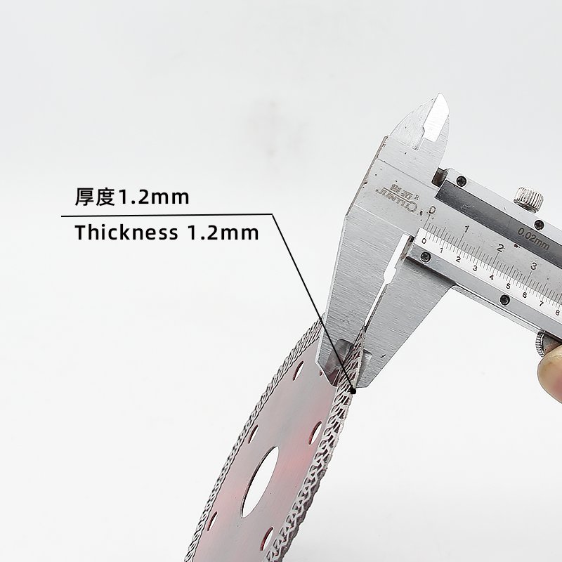 105mm Transparent Red Mesh Rim Ceramic Tile Blade - product view 4
