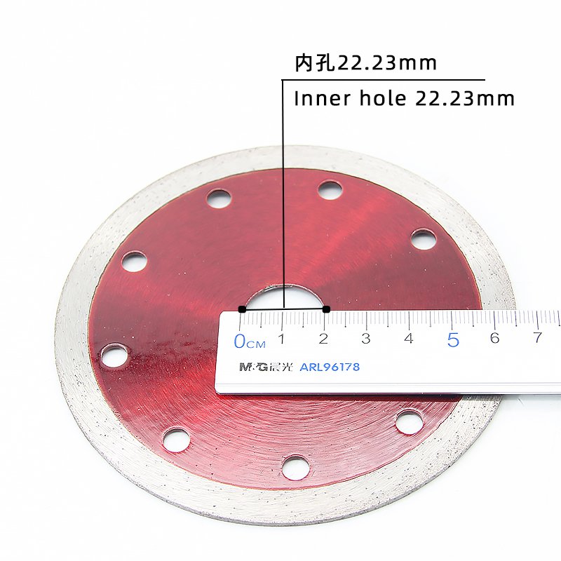 110mm Transparent Red Continuous Rim Stone Blade - product view 4