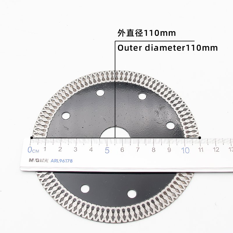 110mm Black Mesh Rim Ceramic Cutting Blade - product view 3