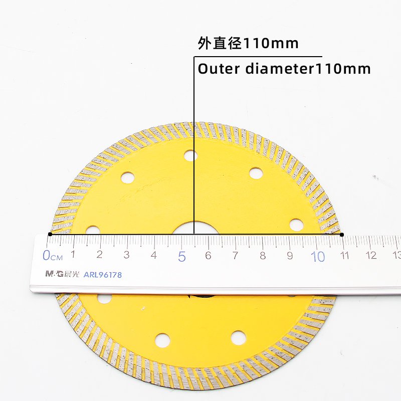 110mm Yellow Small Corrugated Tile Blade - product view 3