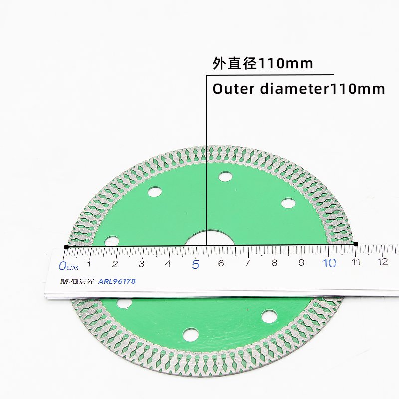 110mm Green Mesh Rim Ceramic Tile Blade - product view 3