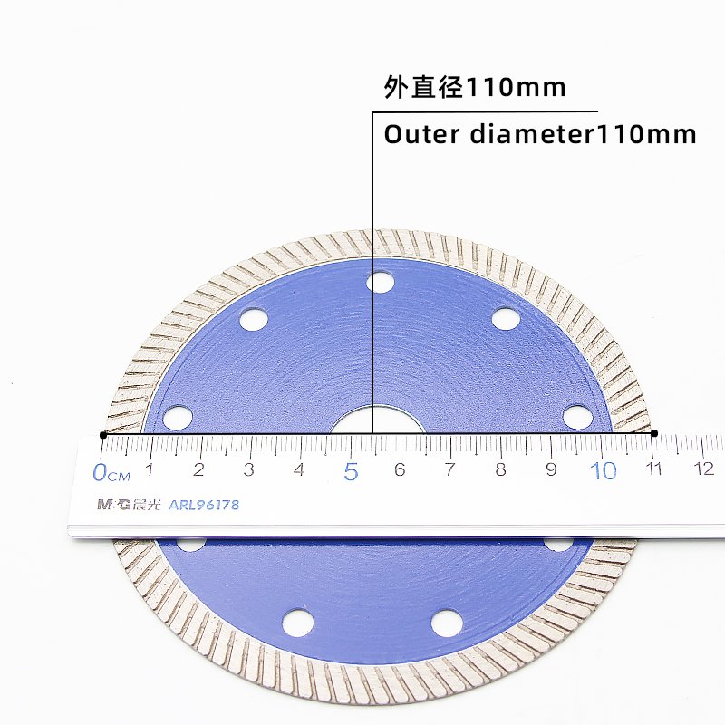 110mm Blue Corrugated Ceramic Tile Blade - product view 3