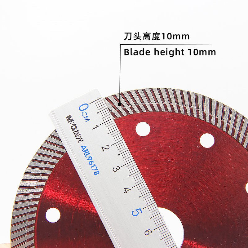 125mm Transparent Red Small Ripple Tile Blade - product view 5