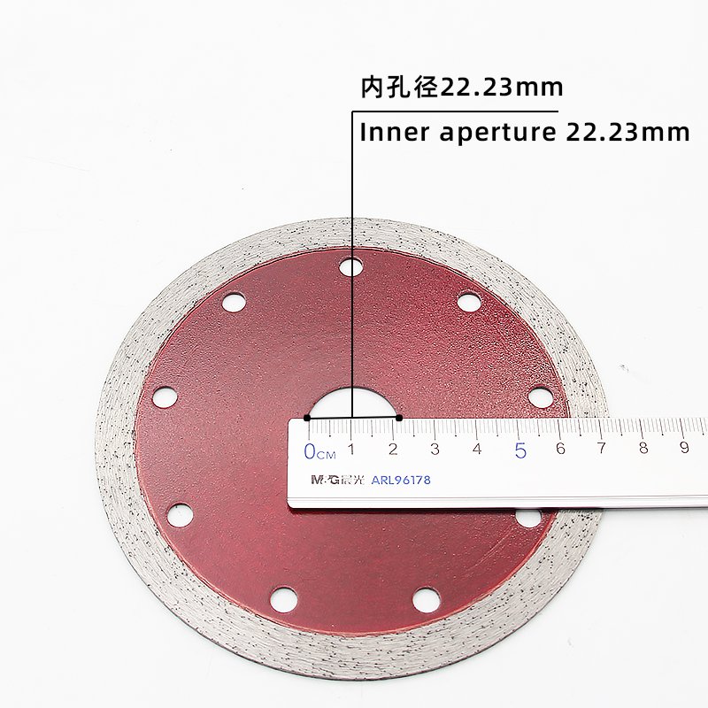 125mm Transparent Red Continuous Rim Stone Blade - product view 4