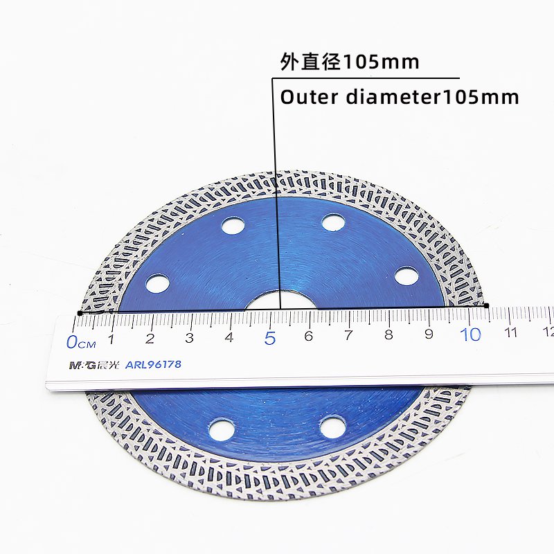 105mm K-Wave Ceramic Tile Blade with Transparent Blue - product view 6