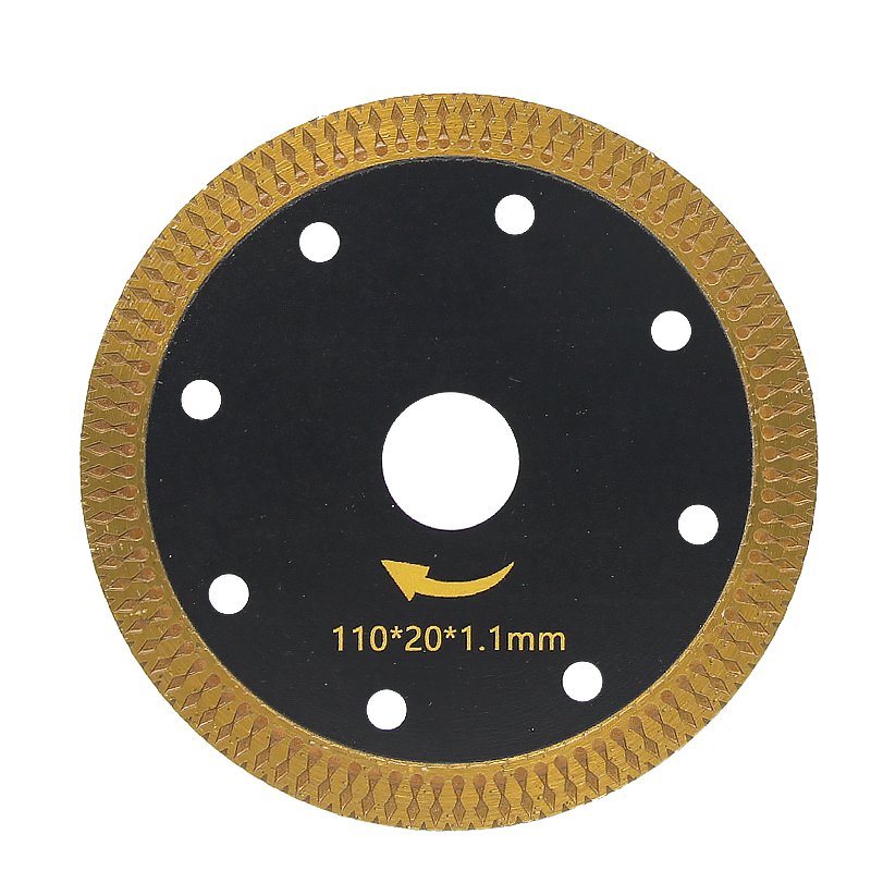 110mm Black Mesh Rim Ceramic Tile Blade with Custom Design - product view 2