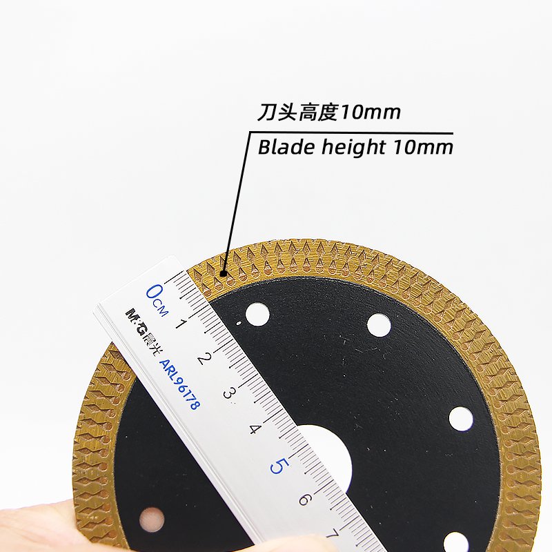 110mm Black Mesh Rim Ceramic Tile Blade with Custom Design - product view 5